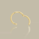 14K Solid Gold Plain Seamless Clicker Hoop Ring - 16G, 18G – Anygolds