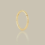 14K Solid Gold Plain Seamless Clicker Hoop Ring - 16G, 18G – Anygolds