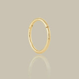 14K Solid Gold Plain Seamless Clicker Hoop Ring - 16G, 18G – Anygolds