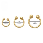 14K Solid Gold Plain Horseshoe Hoop – Anygolds