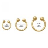 14K Solid Gold Plain Horseshoe Hoop – Anygolds