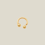 14K Solid Gold Plain Horseshoe Hoop – Anygolds