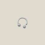 14K Solid Gold Plain Horseshoe Hoop – Anygolds
