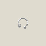 14K Solid Gold Plain Horseshoe Hoop – Anygolds