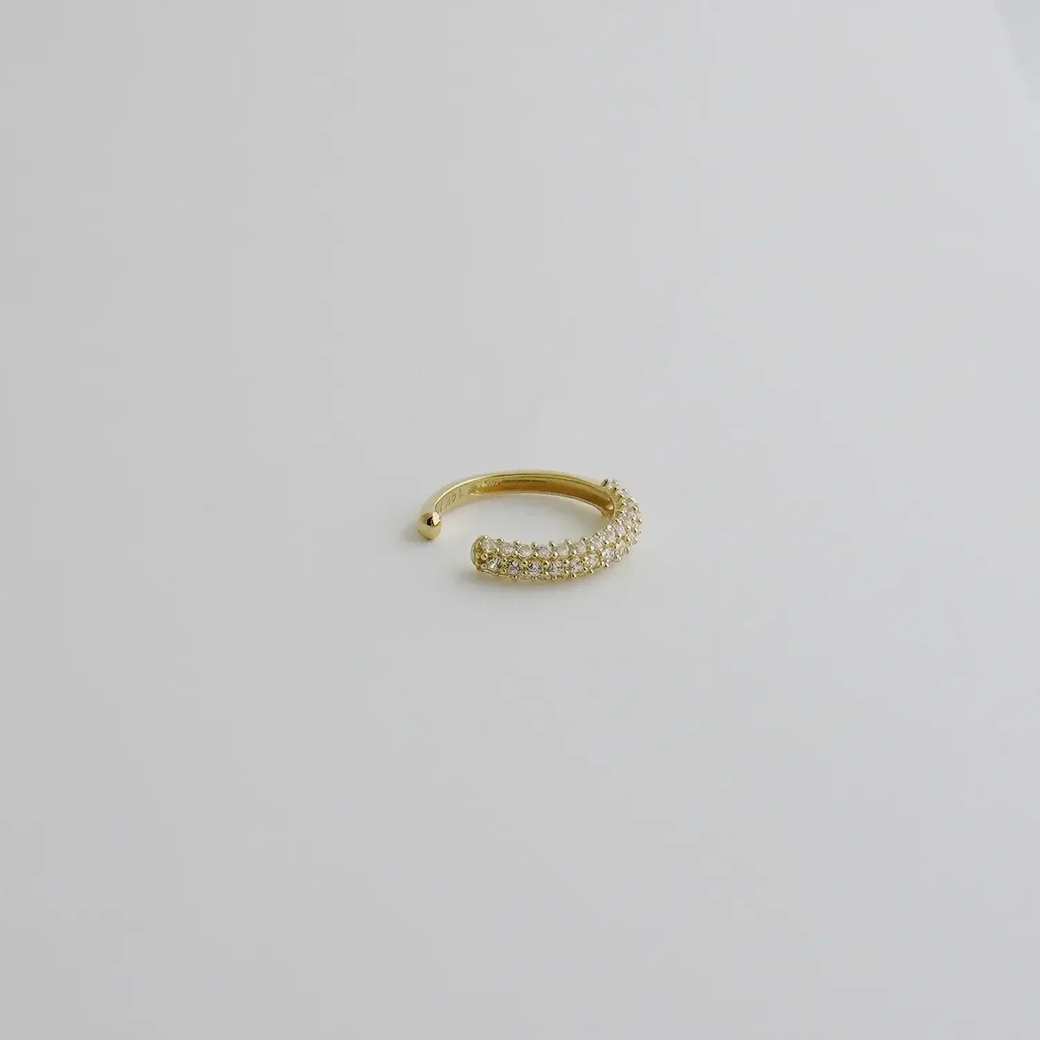 14K Solid Gold CZ Dazzling Ear Cuff – Anygolds