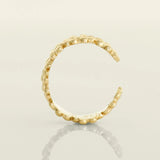 14K Solid Gold Flower Eternity Ear Cuff – Anygolds