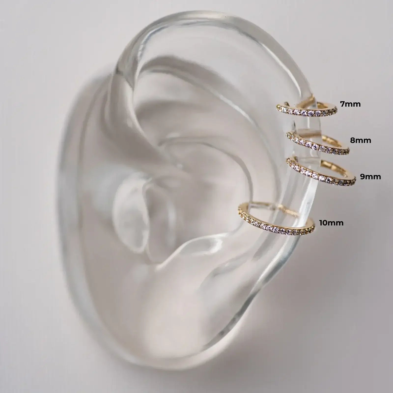 14K Solid Gold Eternal CZ Clicker Hoop – Anygolds
