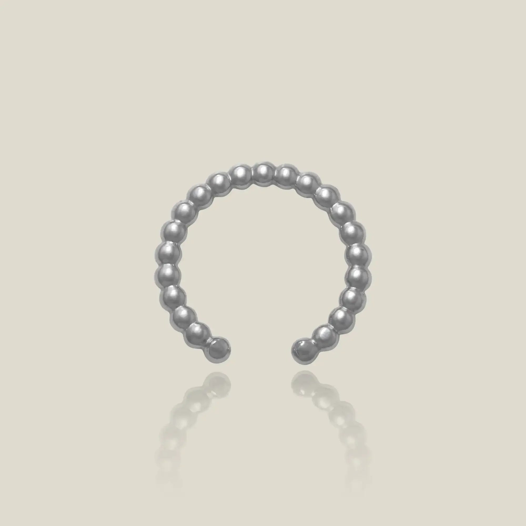14K Solid Gold Beaded Gold Ear Cuff – Anygolds