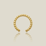 14K Solid Gold Beaded Gold Ear Cuff – Anygolds