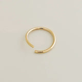 14K Solid Gold Seamless Continuous Hoop – Anygolds