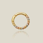 14K Solid Gold Twisted Rope Clicker Hoop – Anygolds