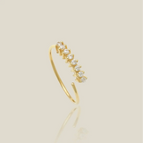 14K Solid Gold Baguette CZ Endless Hoop – Anygolds