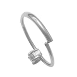 14K Solid Gold Prong-Set Endless Hoop – Anygolds