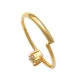 14K Solid Gold Prong-Set Endless Hoop – Anygolds