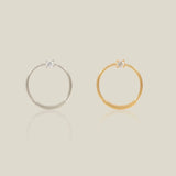 14K Solid Gold Prong-Set Endless Hoop – Anygolds