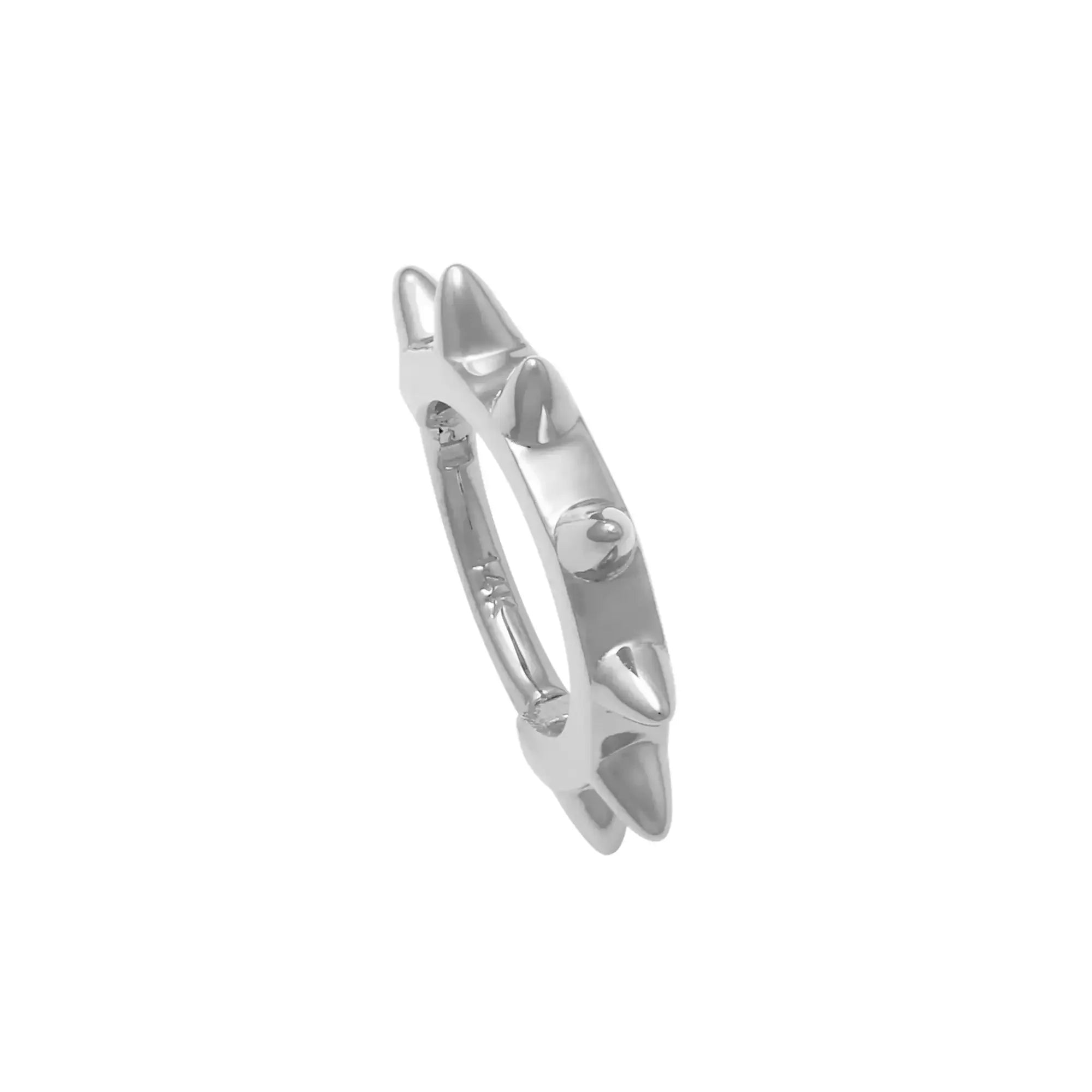 14K Solid Gold Spike Clicker Hoop – Anygolds