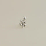 14K Solid Gold Mini Olive Leaf Stud – Anygolds