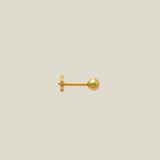 14K Solid Gold Beaded Flower Stud – Anygolds
