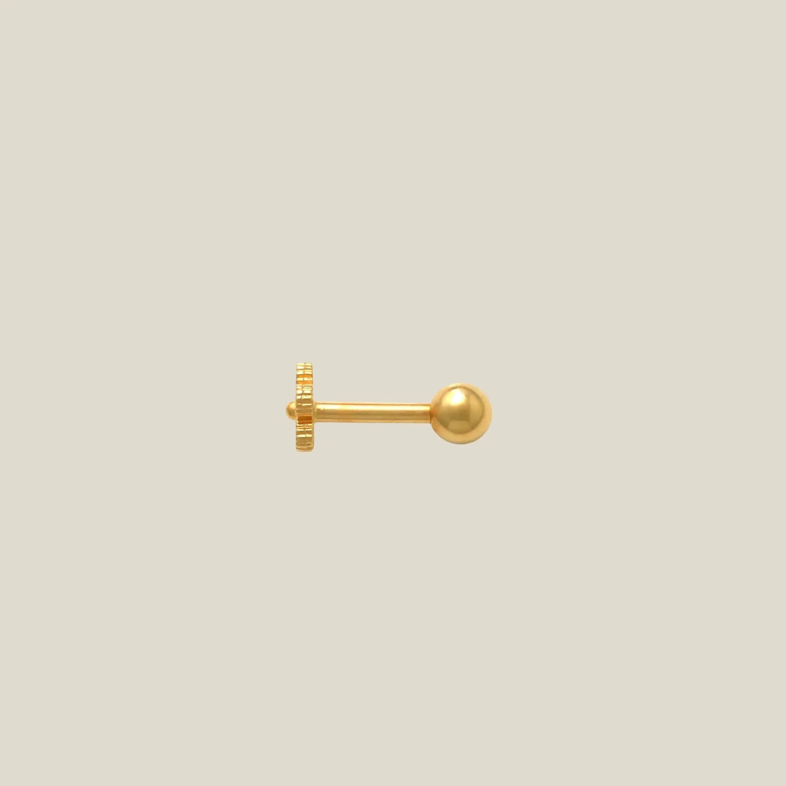 14K Solid Gold Beaded Flower Stud – Anygolds