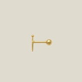 14K Solid Gold Mini Dagger Stud – Anygolds