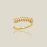 14K Solid Gold Baguette CZ Endless Hoop – Anygolds