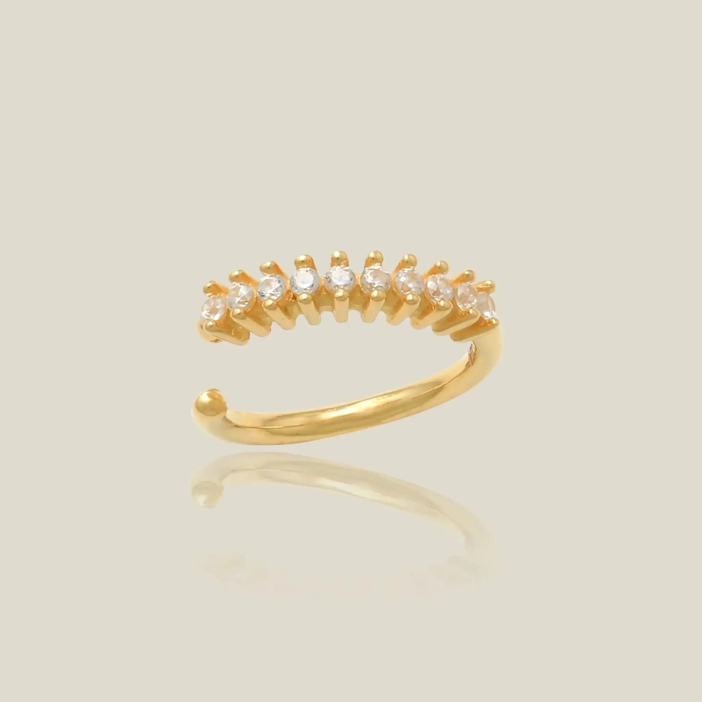 14K Solid Gold Baguette CZ Endless Hoop – Anygolds