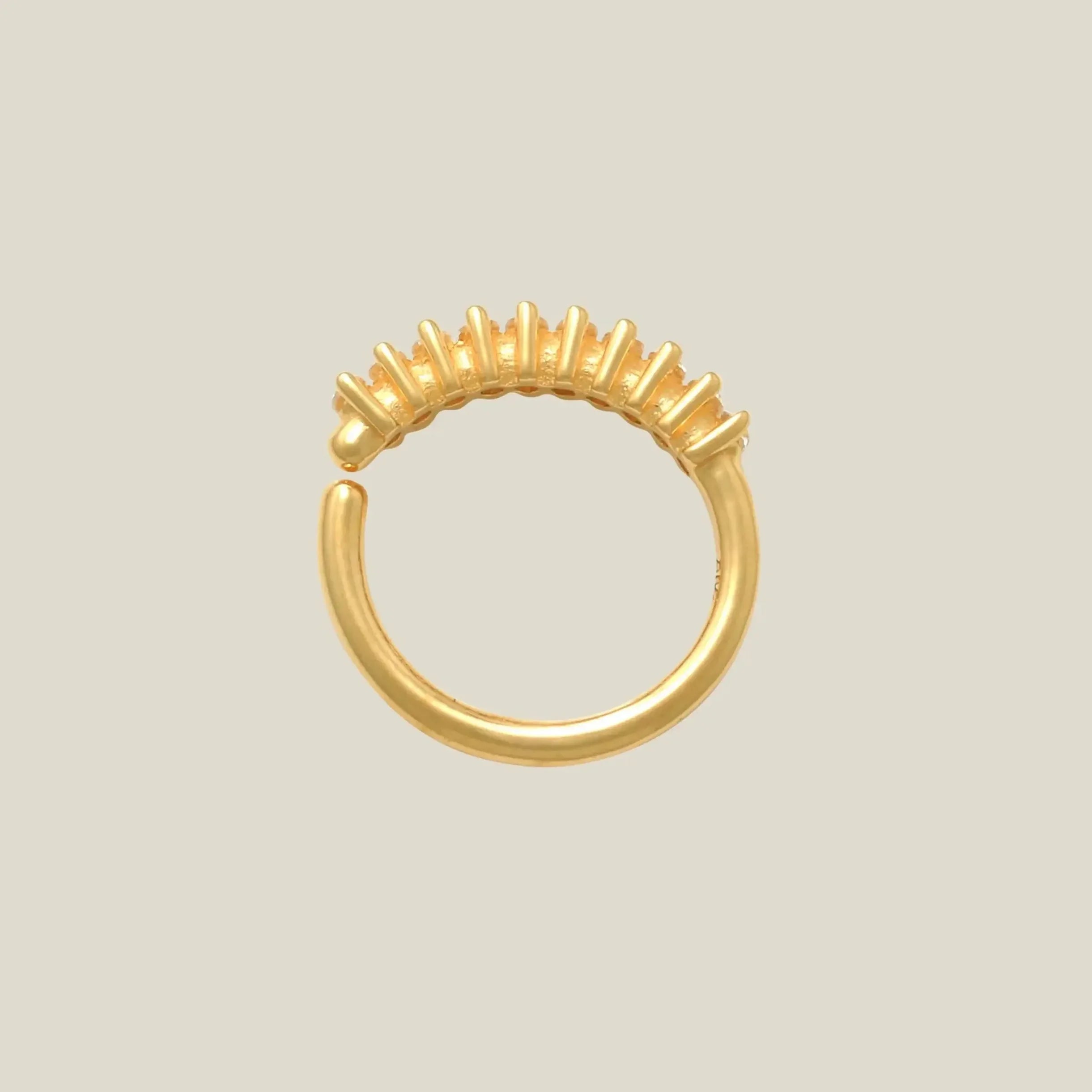 14K Solid Gold Baguette CZ Endless Hoop – Anygolds