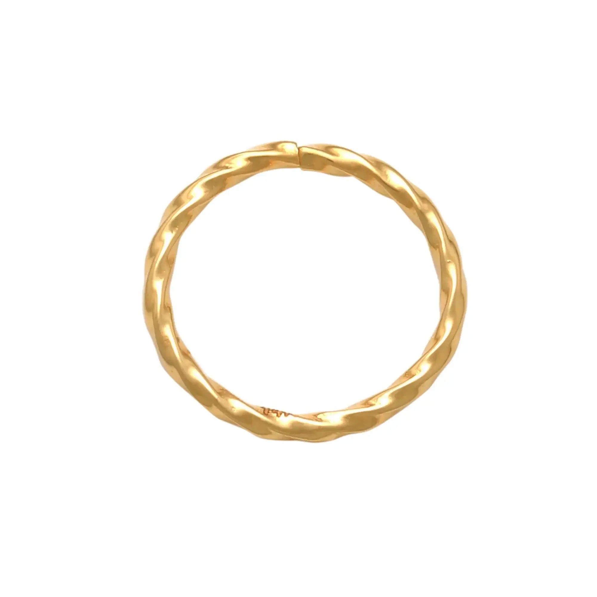 14K Solid Gold Twisted Endless Hoop – Anygolds