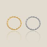 14K Solid Gold Twisted Endless Hoop – Anygolds