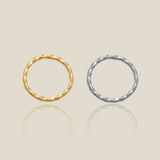 14K Solid Gold Twisted Endless Hoop – Anygolds