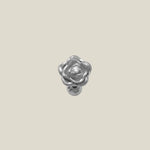 14K Solid Gold Diamond Rose Stud – Anygolds
