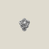 14K Solid Gold Diamond Rose Stud – Anygolds
