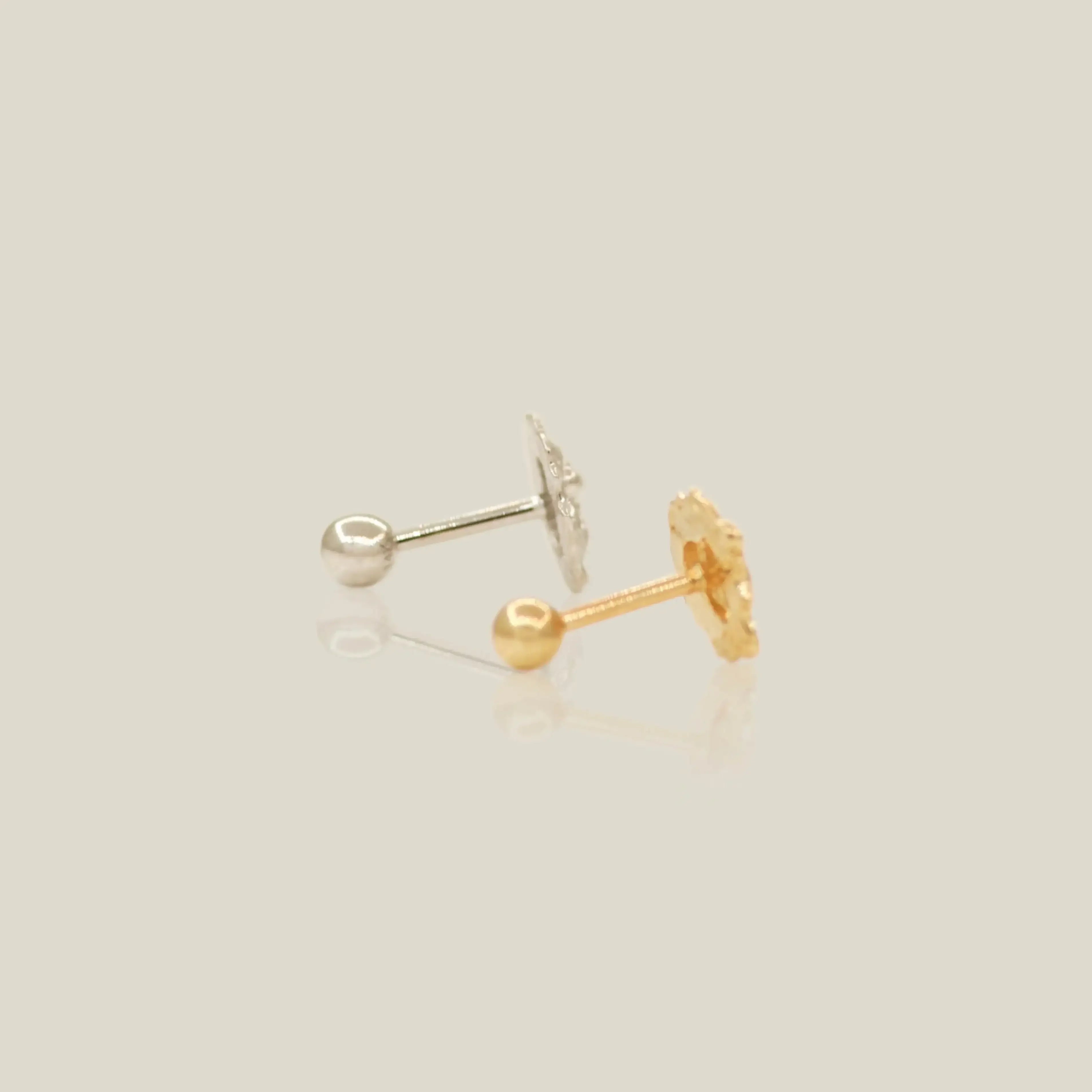 14K Solid Gold Lion Stud – Anygolds