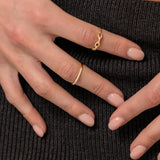 14K Solid Gold Diamond Chain Link Ring – Anygolds