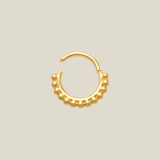 14K Solid Gold Bead Cluster Clicker Hoop – Anygolds