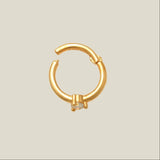 14K Solid Gold Single Diamond Clicker Hoop – Anygolds