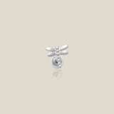 14K Solid Gold Mini Dragonfly Stud – Anygolds
