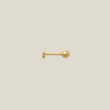 14K Solid Gold CZ Trinity Round Stud – Anygolds