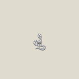 14K Solid Gold Eternity CZ Snake Stud – Anygolds