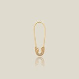 14K Solid Gold Safety Pin Ring – Anygolds