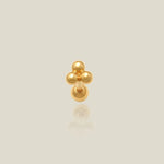 14K Solid Gold Trinity Ball Stud – Anygolds