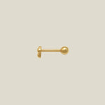 14K Solid Gold Trinity Ball Stud – Anygolds