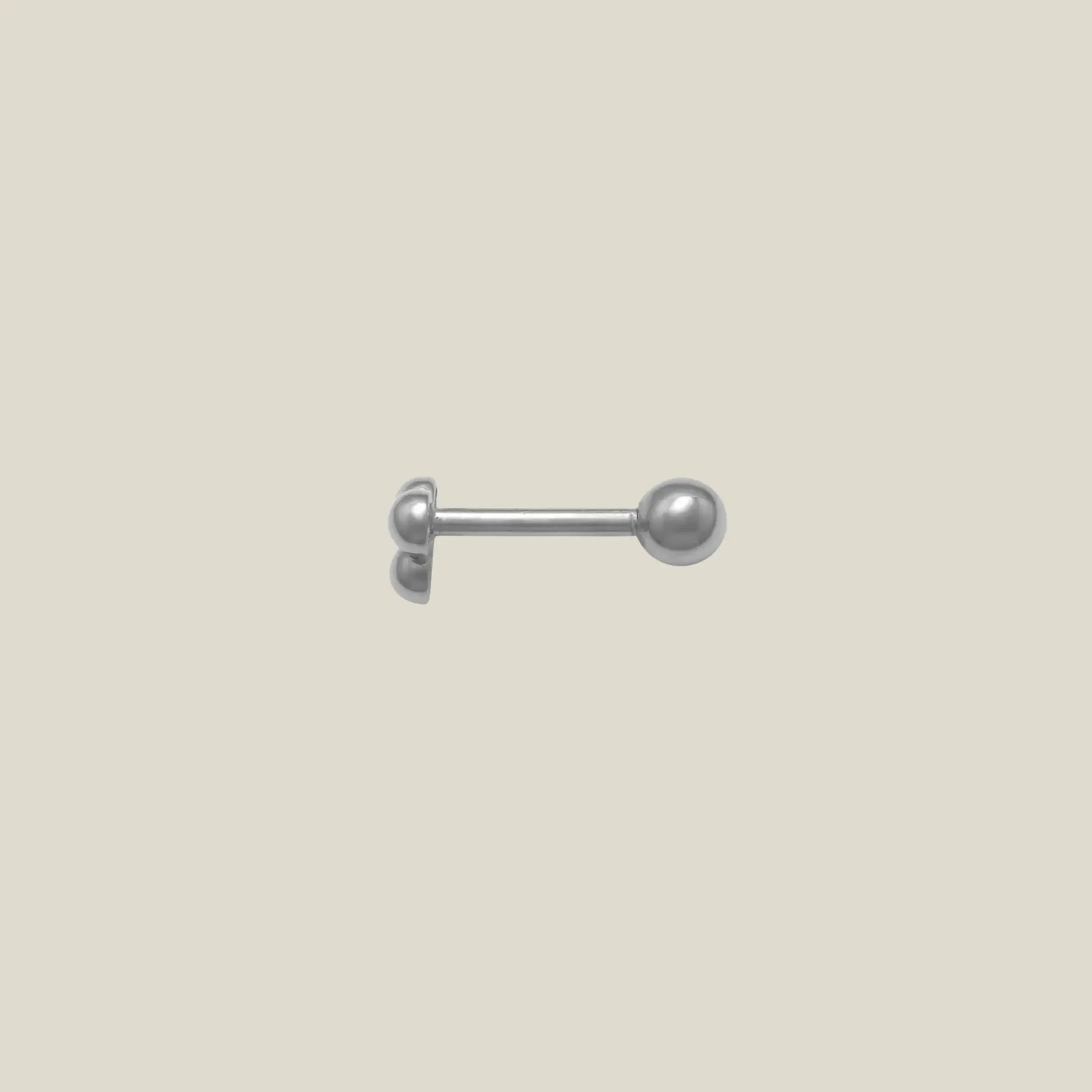 14K Solid Gold Trinity Ball Stud – Anygolds