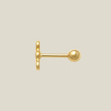 14K Solid Gold Round Trio Diamond Stud – Anygolds