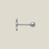 14K Solid Gold Round Trio Diamond Stud – Anygolds
