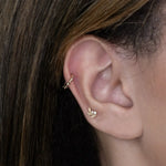 14K Solid Gold Twisted Clicker Hoop – Anygolds