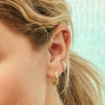 14K Solid Gold Diamond Olive Leaf Stud – Anygolds