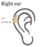 14K Solid Gold Diamond Olive Leaf Stud – Anygolds