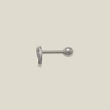 14K Solid Gold Diamond Star Circle Stud – Anygolds