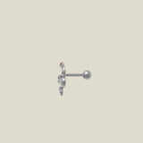 14K Solid Gold Diamond & Ruby Snake Stud – Anygolds